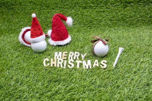 高尔夫球圣诞节和高尔夫球球和圣诞节装饰