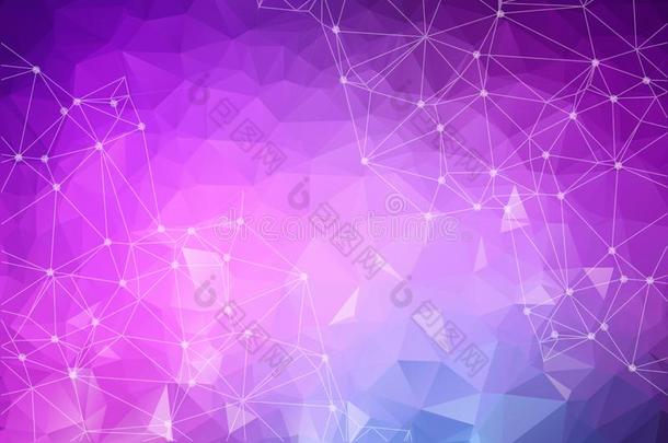 抽象的低的工艺学校紫色的<strong>蓝色科技</strong>矢量背景.指挥操舵