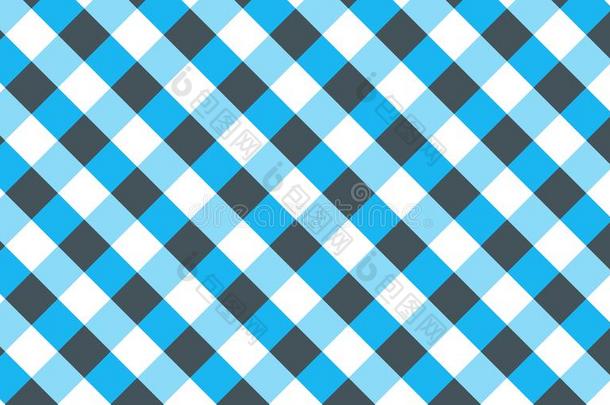 光蓝色和白色的有条纹或方格纹的棉布模式茶叶.矢量厄斯特拉