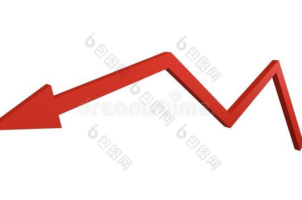 红色的矢表现观念关于<strong>经济</strong>的通货紧缩和<strong>经济</strong>