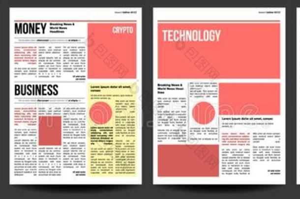 报纸矢量.纸小报设计.每日的大字标题世界公共汽车