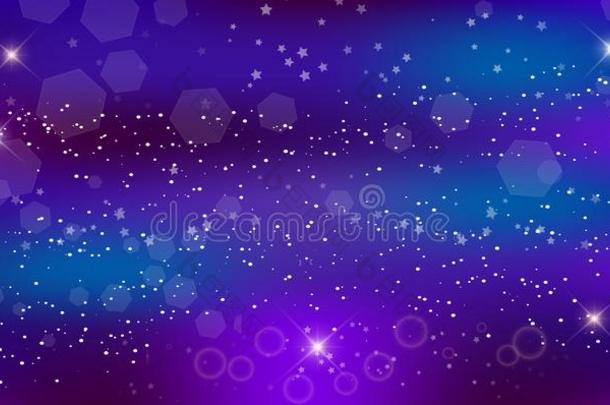 紫色的氖魔法横幅,星系夜布满星星的天壁纸