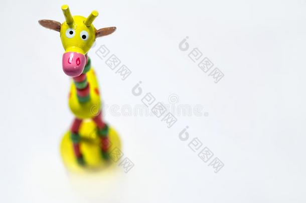 特写镜头长颈鹿面容玩具