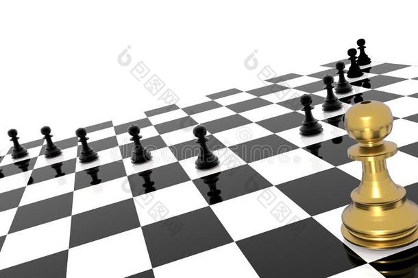 竞争的<strong>优势优势</strong>金色的棋典当杰出的领袖-3英语字母表中的第四个字母