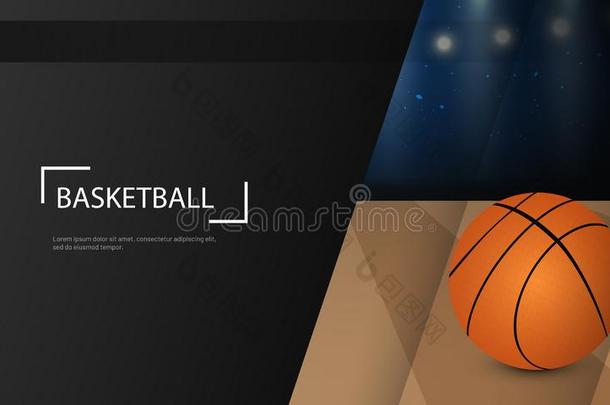 篮球锦标赛观念有根基的海报或横幅设计.