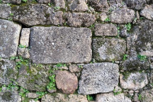 老的石头墙关于房屋质地