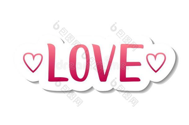 字体关于爱采用p采用k装饰和心和白色的外利