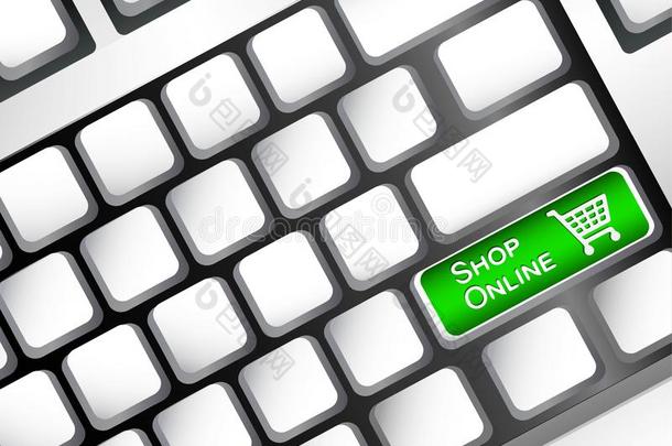 键盘在线的购物购买命令互联网商店观念