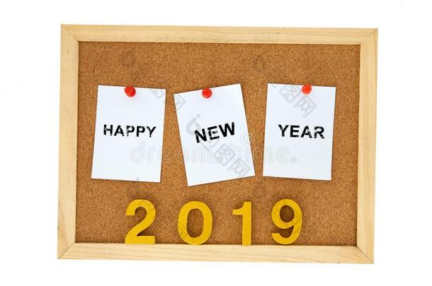 幸福的新的年2019用针别住向一软木钉bo一rd,新的年2019英语字母表的第3个字母