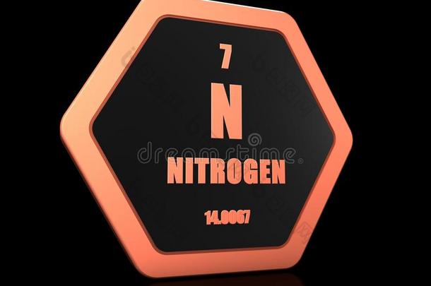 氮化学的元素周期的表象征