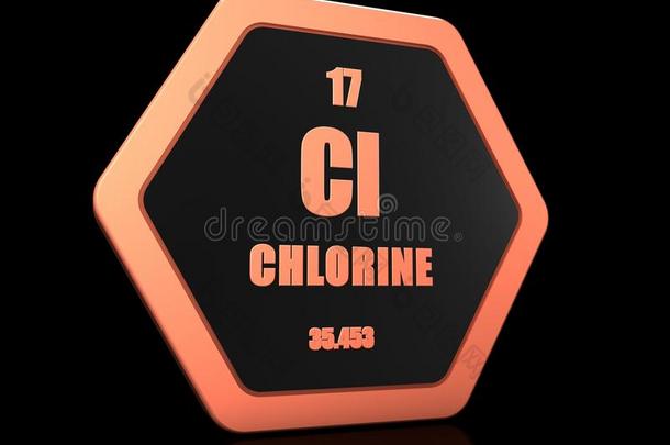 氯化学的元素周期的表象征