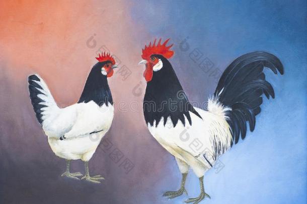绘画关于一公鸡一nd鸡关于指已提到的人s一me产一g一inst一Colombia哥伦比亚