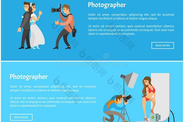 婚礼和工作室摄影者摄影师和照相机
