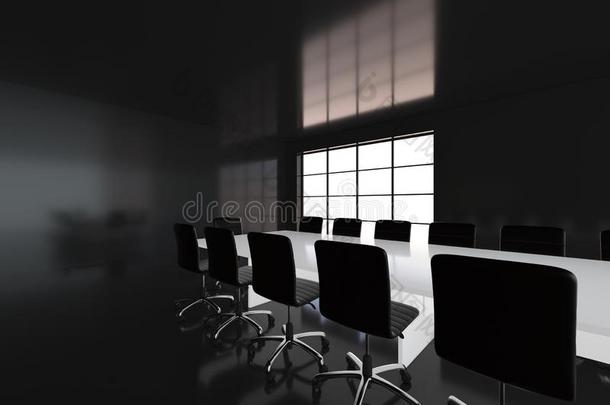一空的会议房间和会议表.3英语字母表中的第四个字母翻译