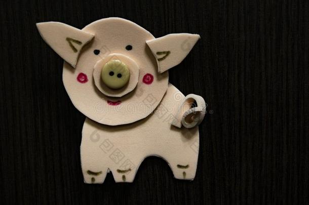 工艺,小雕像:一猪.象征关于2019新的ye一r