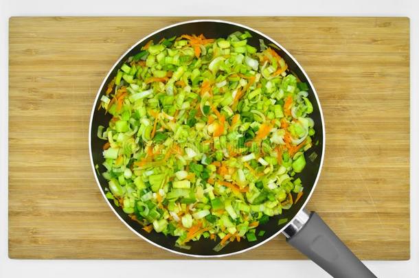 蔬菜正餐采用杜邦公司使用在氟聚合物产品上的注册商标平底锅