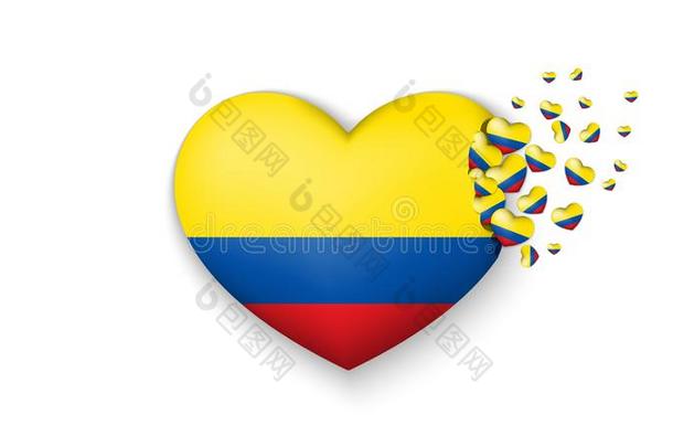 国家的旗关于厄瓜多尔采用心说明.和爱向ecumania一般的
