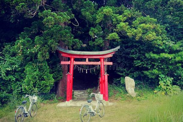 牌坊门采用茶道岛,黑色亮漆