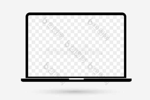 便携式电脑隔离的平的偶像personalcomputer个人计算机计算机白色的屏幕