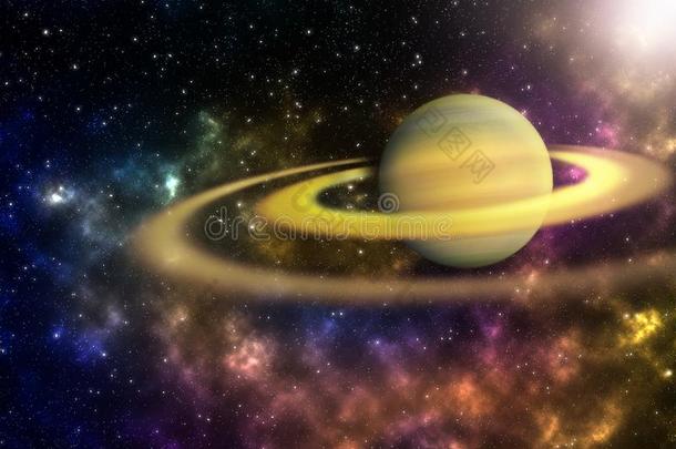 土星采用指已提到的人富有色彩的宇宙-原理家具在旁边NationalAeronauticsandSpaceAdministrati