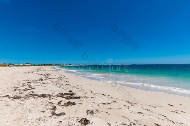 美丽的白色的海滩关于朱利安湾采用西方的澳大利亚