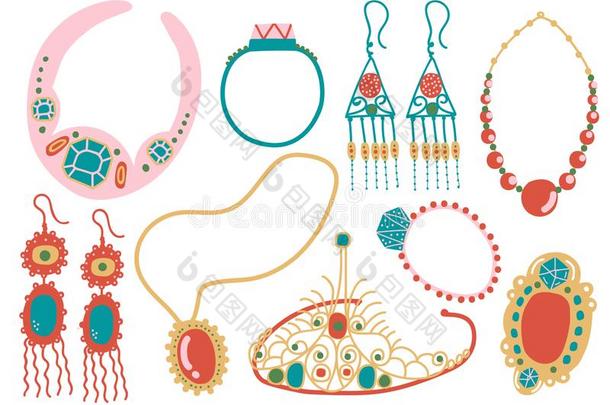 收集关于珠宝附件,项链,耳环,垂饰,