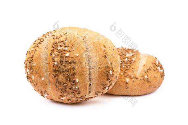 易碎的圆形的小面包或点心撒于和香菜