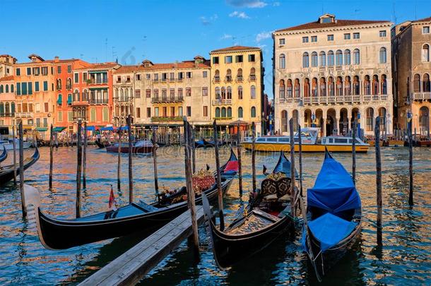宏大的运河采用威尼斯,意大利