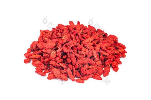 红色的干燥的枸杞浆果枸杞属枸杞,薄叶西方雪果