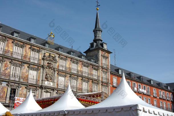 市场市长关于马德里和帐篷为中国人新的年事件