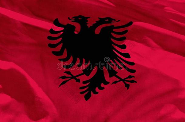 波浪状的阿尔巴尼亚<strong>旗</strong>为使用同样地质地或<strong>背景</strong>,指已提到的人<strong>旗</strong>