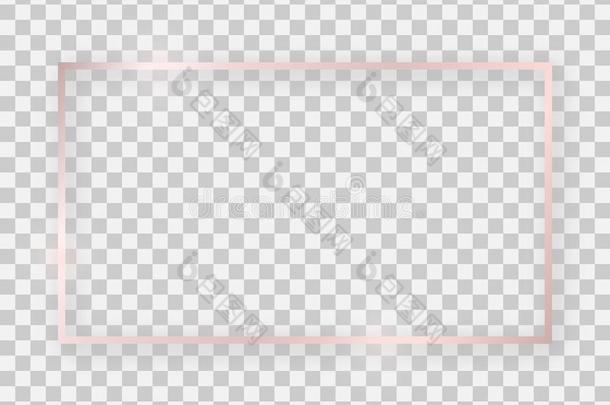 玫瑰金发光的16字母x9矩形的框架