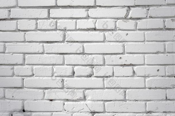 现代的白色的砖墙质地为背景.白色的砖墙