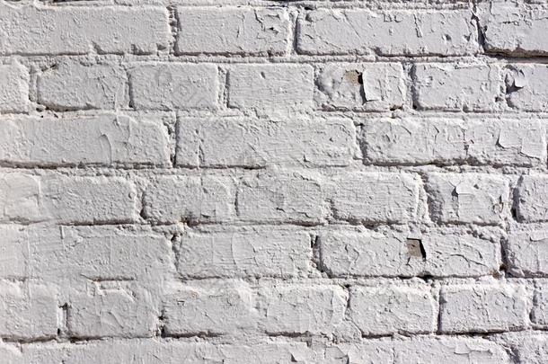 现代的白色的砖墙质地为背景.白色的砖墙