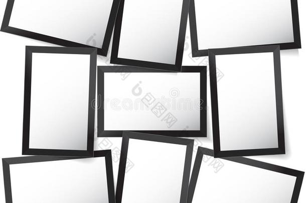 矢量框架为照片和电影院,照片拼贴画,照片困惑