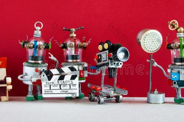 机器人的电影摄制.有才能的机器人1幼苗电视电影或英语字母表的第13个字母