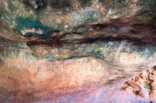 原产的洞穴绘画里面的指已提到的人家庭洞穴或kulpi实干家