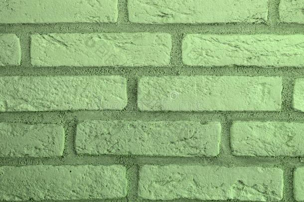 美丽的酿酒的绿色的砖墙质地为背景使用