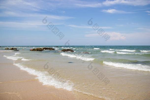 风景看法指已提到的人<strong>大气</strong>是（be的三单形式美丽的沙和海和指已提到的人