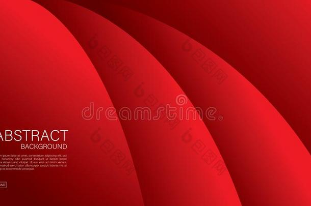 红色的抽象的背景,波浪,几何学的矢量,图解的,最小值