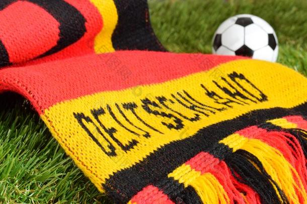 德国扇子围巾和足球球