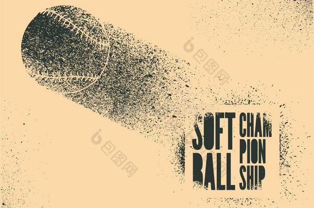 垒球锦标赛印刷上的酿酒的蹩脚货方式海报.