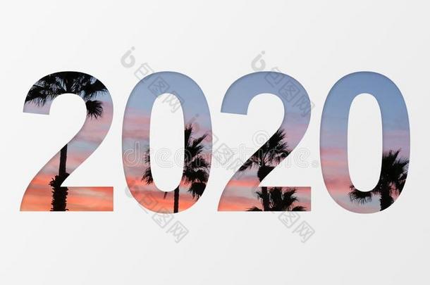 2020越过手掌背景