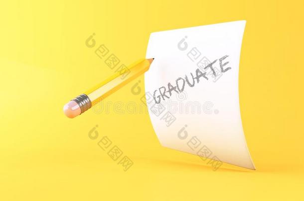 3英语字母表中的第四个字母黄色的铅笔和干净的纸关于纸