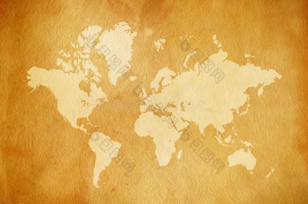 酿酒的世界地图向老的羊皮纸纸