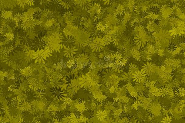 绿色的花的模式分层的壁纸