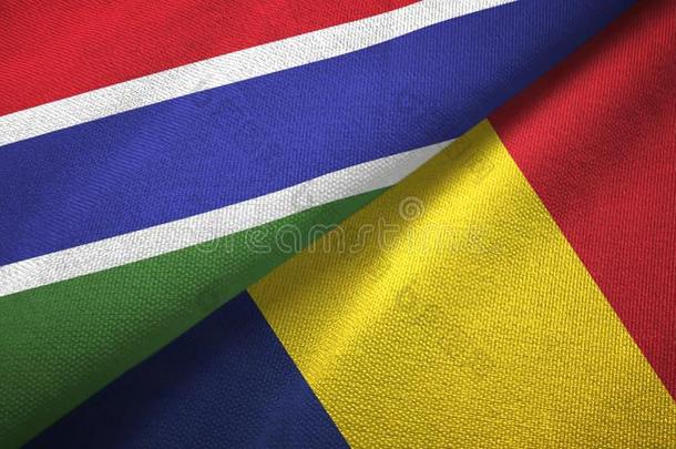 冈比亚和穿孔纸屑两个旗纺织品布,织物质地