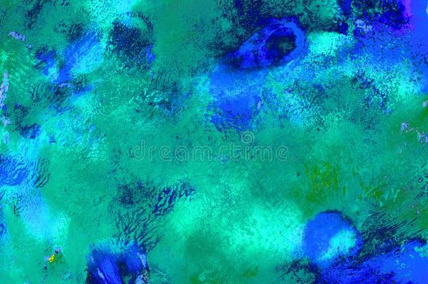 多彩的海波浪绿色的蓝色抽象的质地海波浪sballs球
