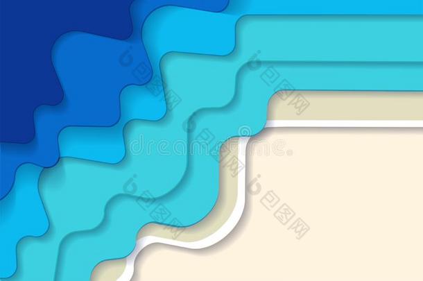 水平的抽象的蓝色绿<strong>松石</strong>蓝色马尔代夫的洋和=BoeingElectronicAnalogComputer