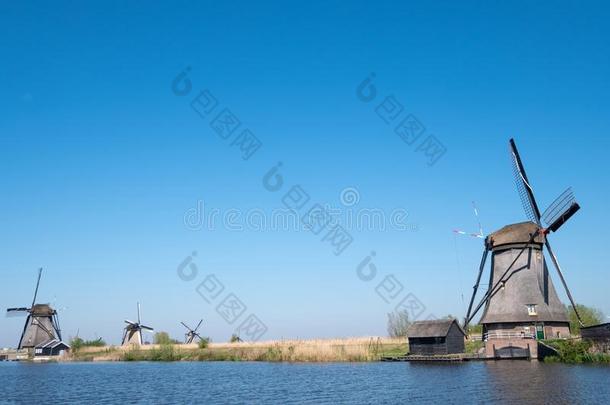 符号的风车在金德代克,荷兰,荷兰,一UnitedNationsEducationalwickets三柱门